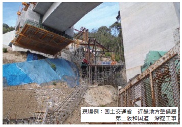 山岳地帯での橋梁下部工事で多くの採用事例がある