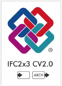 図- 2　国際IFC認証ロゴ（IFC2x3 CV2.0の入力および意匠モデル分野出力）