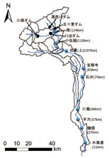 図2−3 流出計算を行った対象流域