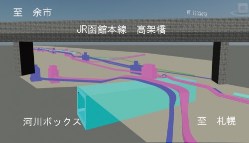 図-9 既設埋設物との干渉チェック