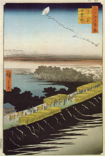 【図− 2 広重 よし原日本堤】(1620 年)