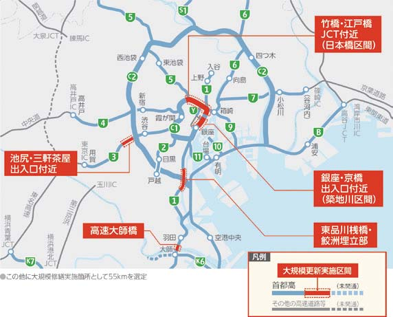 大規模更新実施箇所図