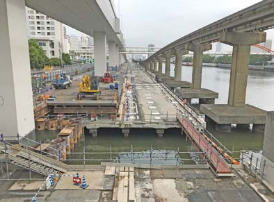 東品川区間 床版撤去状況