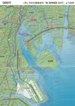 東京湾海底地形図