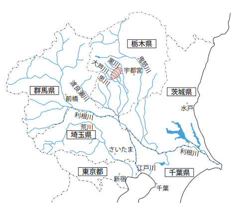 思川開発事業位置図
