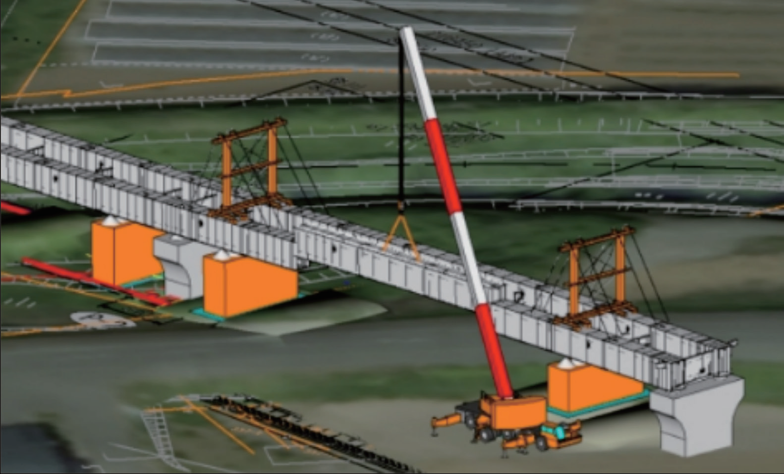 4次元モデルによる橋梁架設計画