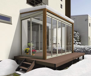 積雪地域に対応する強度を確保したガーデンルーム『ハピーナ』 積雪地域に対応する強度を確保したガーデンルーム『ハピーナ』