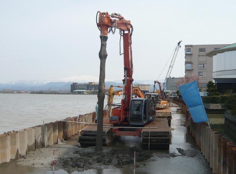 地盤改良工「軟弱土固化処理工法」