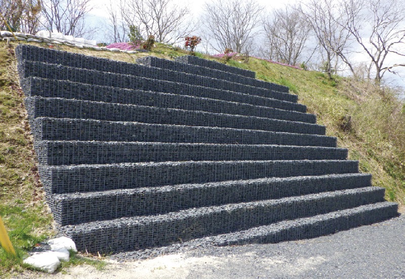 砕石メッシュかご かご楽