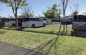 グリーン・オクトパークR施工例（吉野ヶ里遺跡（佐賀県） 芝生駐車場　2000年施工）