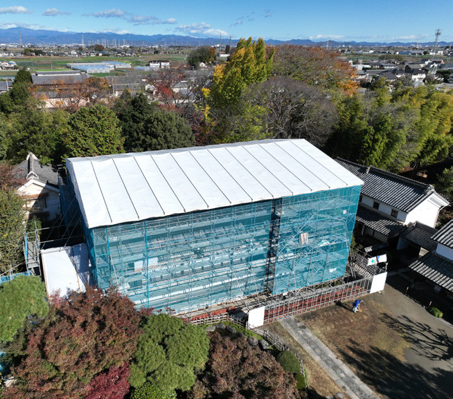 全天候型仮設屋根　簡易屋根トラス