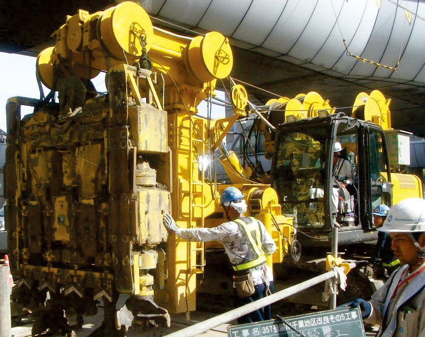 低空頭狭隘地対応山留壁工法 LHBW工法