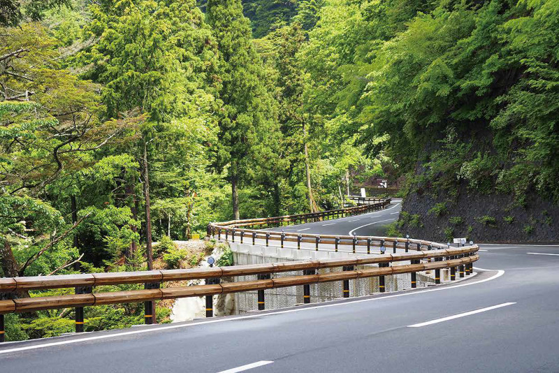 木製ガードレール 木景／木製歩行者自転車用柵 木景