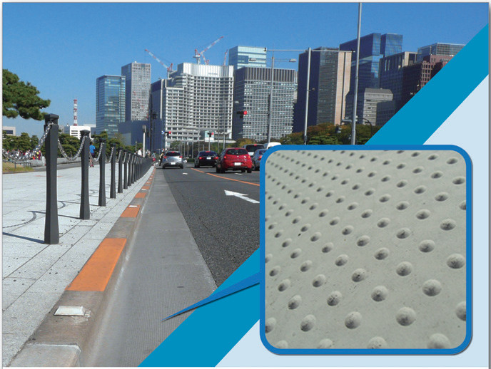 滑り防止「ノスキッド仕上げによるコンクリート製品」