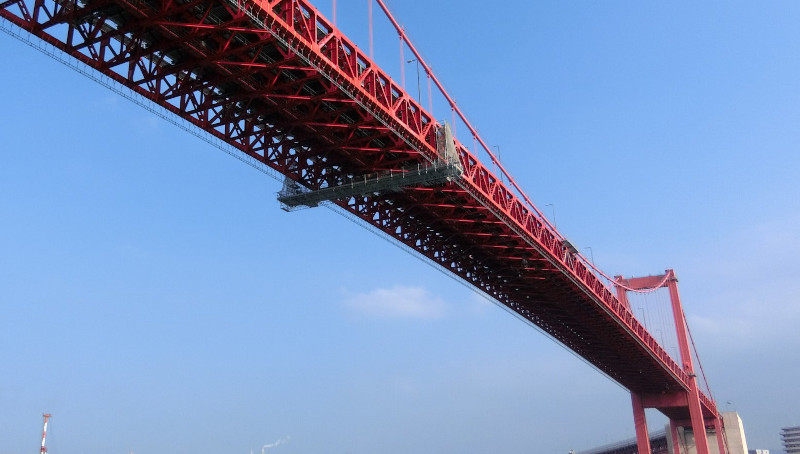 ラックレール式移動式吊足場工法　ラック足場®