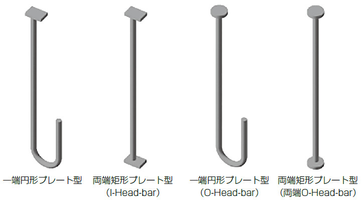 プレート定着型せん断補強鉄筋 Head-bar