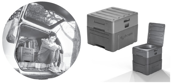 携帯トイレ clesana X1/トイレカー MARU MOBI