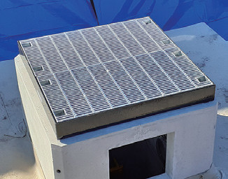 グレーチング蓋設置状況(集水桝仕様)