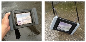 雨の中でも使用可能、落下にも耐えられる