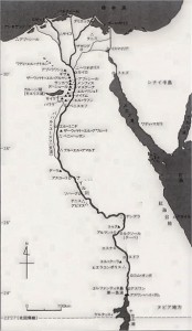 図-1　ナイル西岸のピラミッド群