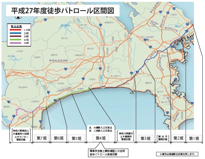 【図-2 徒歩パトロール区間図】