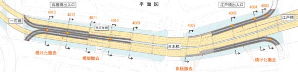 出入口撤去工事範囲図