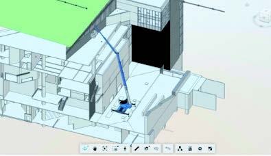 建築データを基に搬入計画
