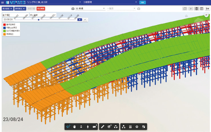 プロミエ4D表示(大屋根リング)