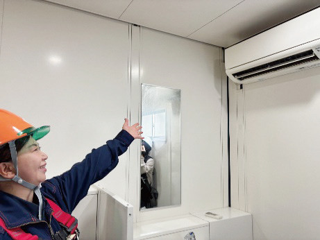 写真-12 エアコンを設置した例