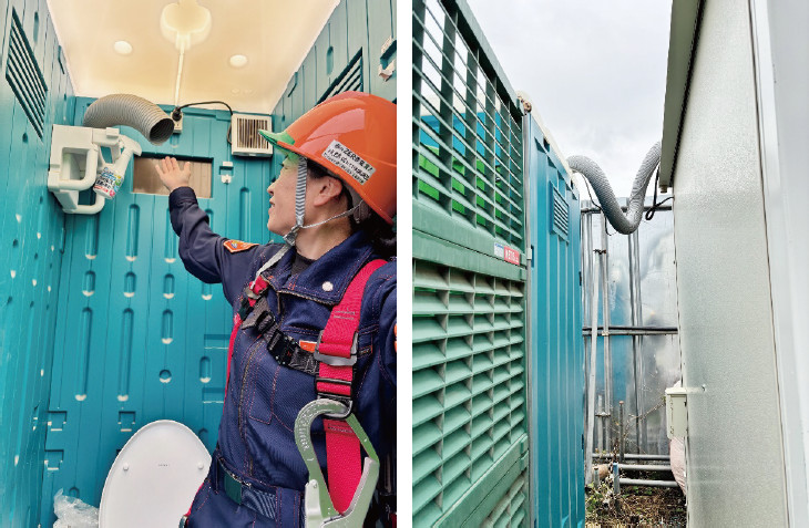 写真-11 エアコンの風を利用した例