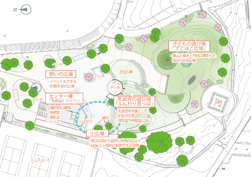 図-4 長岡公園再整備区域「センターゾーン」平面図
