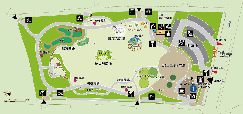 図-4 三室中央公園マップ