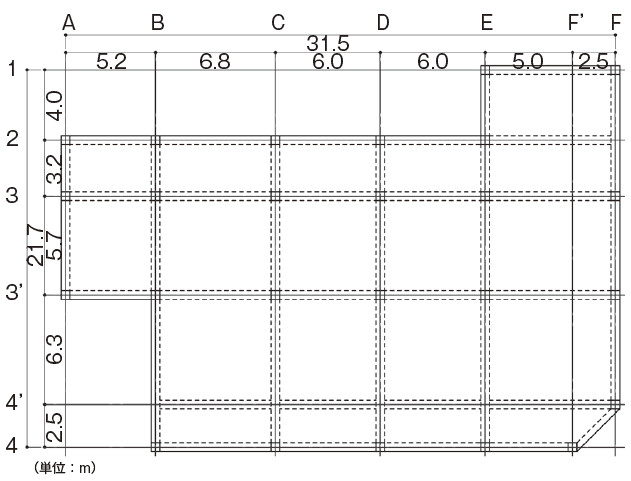 図－7　対象建築物の伏図（基準階）