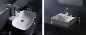 LAUFEN社の新素材「サファイアケラミック」により実現した薄い洗面器『INO』『VAL』