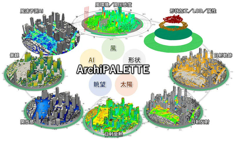大林組、PLATEAUを活用した環境設計プラットフォーム「ArchiPALETTE」を開発
