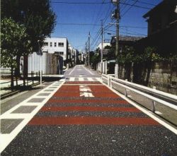 すべり止めカラー舗装用材 (表面処理工法) 可とう性エポキシ樹脂 SPロードの詳細