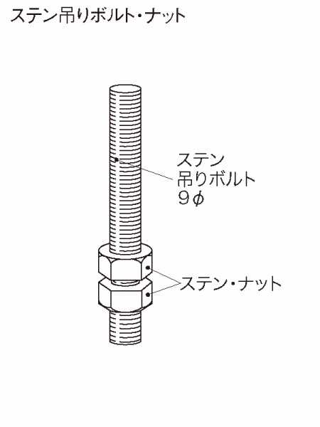ステンレス製天井下地 ステン吊ボルトの詳細