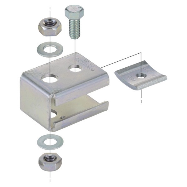ダクターチャンネル中間支持金具