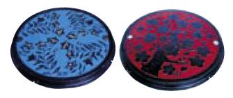 鋳鉄製化粧マンホールふた 密閉形 敷地内(床化粧・カラー舗装)用