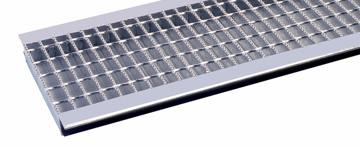 鋼製グレーチング ノンスリップタイプ U字溝ぶた 車道用ゴム付の詳細