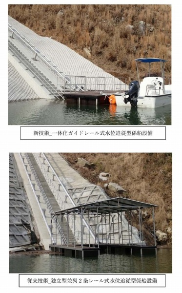 一体化ガイドレール式水位追従型係船設備の詳細