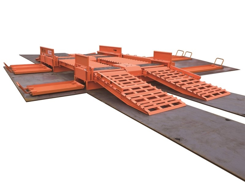 泥取箱付ダンプカー用泥落とし装置