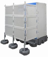 ルーバー式フェンスのパーテーションの詳細