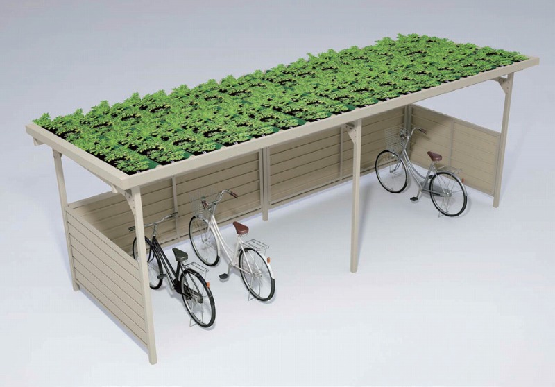 サイクルロビー 緑化仕様