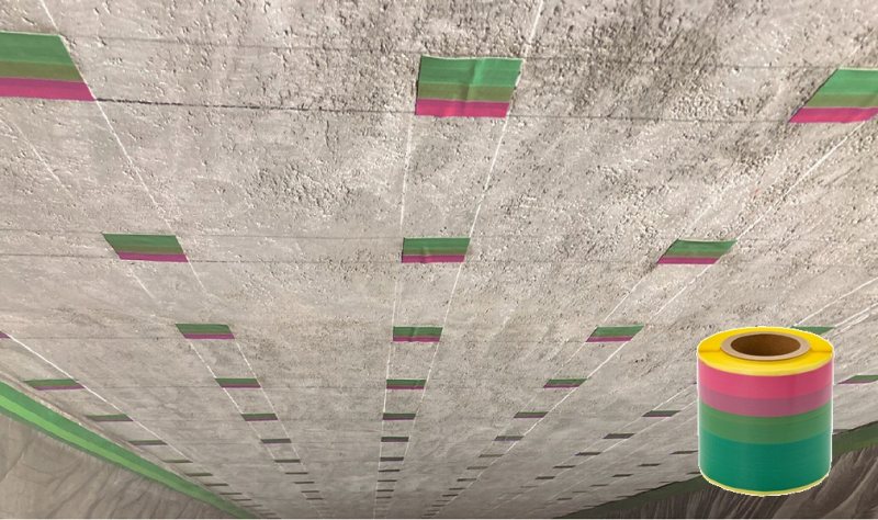 連続繊維シート格子接着工法に用いる積層養生テープ