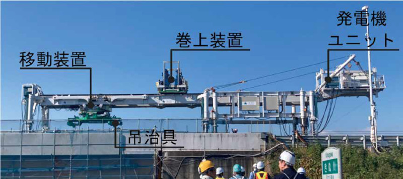 高速道路リニューアル工事における新方式の床版取替機と床版更新技術