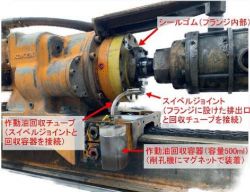 作動油の漏出防止機構を備えたロータリーパーカッション削孔機の詳細